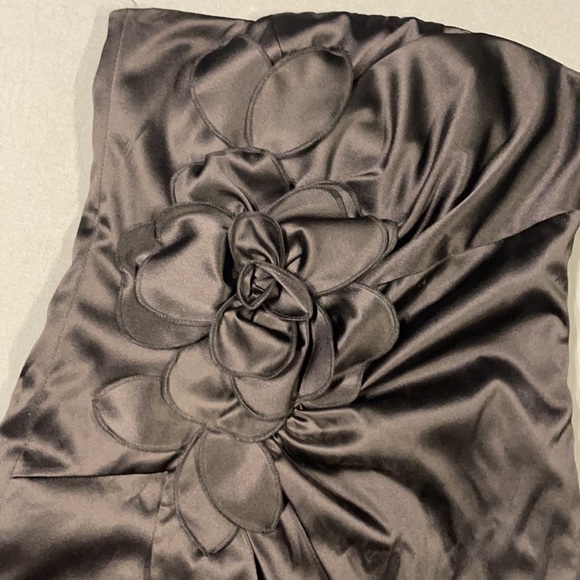 RW co dress. Black silky material. Strapless - Picture 2 of 3